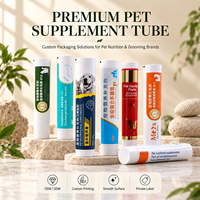 Tube en aluminium-plastique pour suppléments pour animaux de compagnie, pour équipement de remplissage automatique, emballage personnalisé imprimé