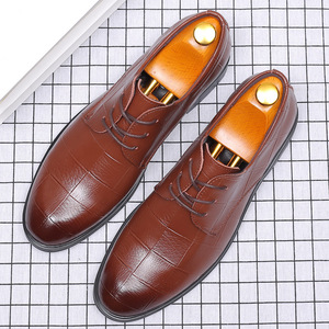 Nuevo <span class=keywords><strong>traje</strong></span> a cuadros, zapatos de cuero de negocios para hombres, zapatos de vestir informales formales de gran tamaño que combinan con todo - Product Image 6