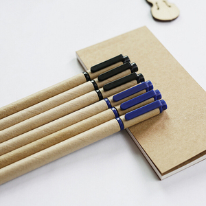 Custom Logo Recyclable Kraft Paper <b>Pen</b> Eco-Friendly Cardboard Ballpoint <b>Pen</b> with Plastic Clip Promotion Gift - Product Image 1