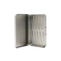 Boîte en étain étanche à l'humidité, emballage, boîte à médicaments en métal sécurisée pour les enfants avec un plateau en silicone