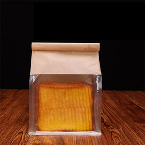 Bolsas de Papel para Empacar Pan Tostado al por Mayor, Bolsas de Papel Kraft Impermeables y Resistentes al Aceite para Panadería - Product Image 1
