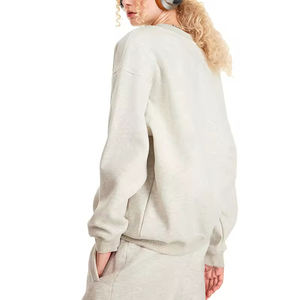 Sweat-shirt pour femme de haute qualité, col rond, surdimensionné, décontracté, couleur unie, taille plus, sweat-shirts à capuche pour femme - Product Image 4