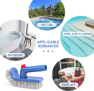 Cepillo de Limpieza Giratorio 360 Grados para Azulejos de Piscina, Cepillo de Cerdas de Nylon Resistentes para Limpieza de <span class=keywords><strong>Piscinas</strong></span> (Poste No Incluido) - Product Image 6
