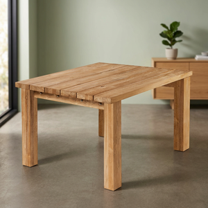 Table à manger carrée en bois massif OEM, durable, écologique, imperméable, 4 places, design moderne pour usage intérieur/extérieur, fabrication centrale - Product Image 3
