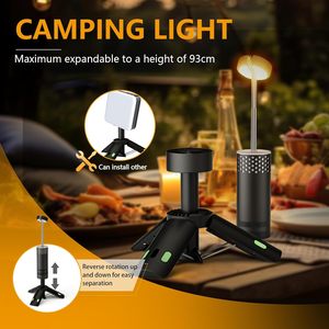Từ Chân Máy Lều Móc Ánh Sáng Di Động Đi Bộ Đường Dài Ngoài Trời Khẩn Cấp Có Thể Tháo Rời Có Thể Sạc Lại Kính Thiên Văn LED Cắm Trại Đèn Lồng - Product Image 6