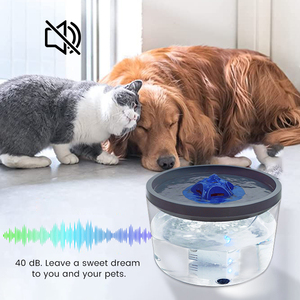 Fontaine à eau automatique ronde transparente pour animaux de compagnie, 4,5 L, grande fontaine à eau intelligente pour chien et chat - Product Image 5