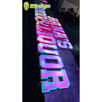 Lettres lumineuses LED dynamiques personnalisées à couleurs magiques, certifiées CE, IPx7, en acrylique lisse, avec contrôle Bluetooth, pour publicité automobile