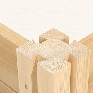 Fioriera Quadrata Rialzata in Legno da Giardino 48x10.5 Pollici con Recinzione CritterGuard - Product Image 6