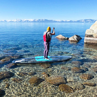 Papan Selancar Air PC 17cm Hand Surfing Gelombang Laut Pantai Sewa Perahu Transparan Hard Board