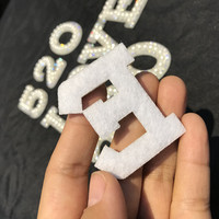 Personnalisé Nouveau 26 Lettre Patch Perle Autohésion Strass Perle Lettre Patch