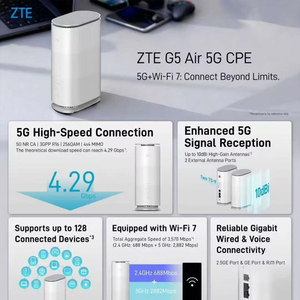 เราเตอร์ ZTE G5 Air 5G CPE MC8510D WiFi 7 รุ่นใหม่ พร้อมพอร์ตอีเธอร์เน็ต 2.5G BE3600 รองรับ NFC 5G NR 4G LTE Cat19 ซิมการ์ด โมเด็มไร้สาย 4*4 MIMO - Product Image 3