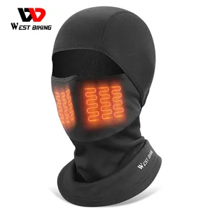 Batı bisikleti Usb şarj edilebilir isıtma Led ışık tam yüz kafatası maske maskesi Balaclava Skimask özel Balaclavas