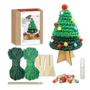 Adult Craft Kits DIY Christmas Tree Macrame Woven Art Macrame Kit DIY Desk Decoration For Beginners