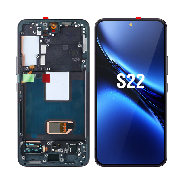 Cell Phone Replacement AMOLED LCD for Samsung S22 5G Support Fingerprint Touch Screen with Frame Tool Display Repair Part