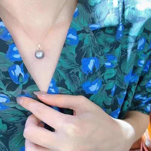 Pendentif en argent S925, perles rondes de 8 à 12 mm, pendentif rond tendance à faire soi-même, support vide pour la fabrication de bijoux, emballé dans un sac 30671 - Product Image 2