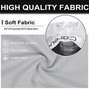 Custom High Elastic 4cm logo tailleband polyester ademende bulk heren boxershorts spandex onderbroeken print slips Careuokin - Product Image 2