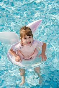 ห่วงยางว่ายน้ำเด็กแบบกางเกง ลายโฮโลแกรมวิบวับ สไตล์นางเงือก  วัสดุ PVC หนาพิเศษ  พร้อมส่ง - Product Image 2