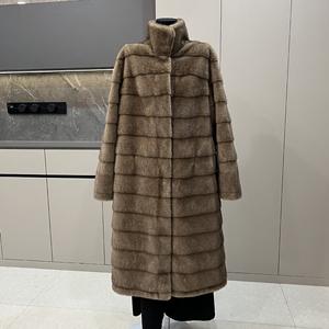 Abrigos de piel artificial de visón para mujer Prendas de abrigo de piel sintética de lujo - Product Image 3