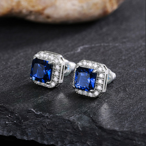 Fashion <strong>square</strong> Women's <strong>Earrings</strong> with Full <strong>Diamond</strong> Green Zircon <strong>Earring</strong> Jewelry Wholesale for Women Shop Wholesale NS94195 - Product Image 4