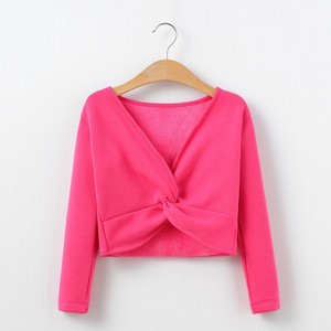 Chaqueta Corta de Ballet para Niñas, Forrada de Felpa, Manga Larga, con Nudo, para Danza, Ropa de Entrenamiento Abrigada para Niños - Product Image 5