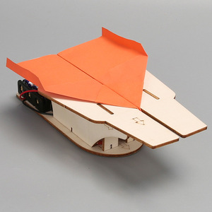 Porte-avions en <span class=keywords><strong>bois</strong></span>, catapulte à avion, technologie, petit modèle, expérience scientifique non scientifique pour enfants, jouets éducatifs, école primaire - Product Image 3