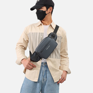 Sac bandoulière unisexe léger et portable en tissu Oxford, imperméable, avec fermeture éclair, forme boîte, personnalisable avec logo, idéal pour l'extérieur - Vente en gros - Product Image 2