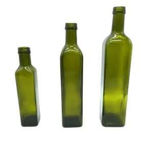 Горячая Распродажа, пустая стеклянная бутылка для уксуса квадратной формы 500 мл, бутылка для оливкового масла с дозатором для кухни