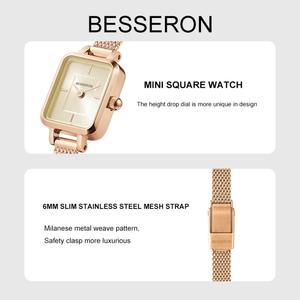 Hot Sale Customizable Women's Square <b>Watch</b> <b>Waterproof</b> Alloy Japan Quartz Movt Ladies' Fashion <b>Watch</b> Custom - Product Image 4