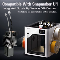 Kit d'assemblage Hotend en acier trempé Snapmaker U1, buse de 0,4 mm, haute température, conception intégrée tout-en-un, résistant à l'usure