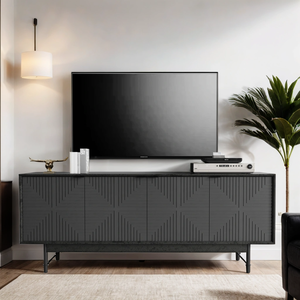 Aparador de 65 Pulgadas de Ancho con Estantes Ajustables, Gabinetes de Almacenamiento para Salón, Aparador Moderno, Aparador para Sala de Estar - Product Image 4