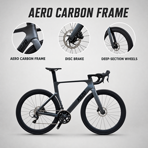 จักรยานเสือหมอบ 700C Aero Carbon รุ่น KOZO Gen.1 ระบบเบรกไฮดรอลิก SENSAH 24 สปีด พร้อมชุดล้ออะลูมิเนียมและคาร์บอน - Product Image 5