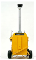 Chariot portable à batterie, remorque mobile, tour de caméra de sécurité CCTV sans fil, mât élévateur pour la construction extérieure