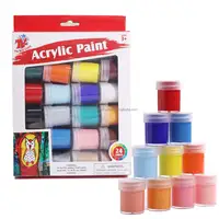 Paquete de 24 colores kits de pintura acrílica Pintura acrílica de 15 ml para niños estudiantes