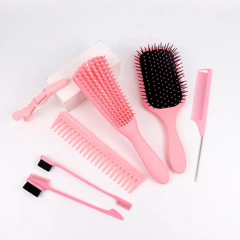 Hot Selling Hair Detangler Brush Custom Logo High Quality Detangle Brush and Comb Set for Hair