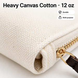 Custom Canvas <b>Makeup</b> Bag Zipper Cosmetic Pouch Water Resistant Travel Toiletry <b>Case</b> with Soft Handle - Product Image 4