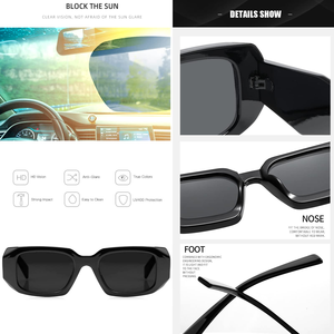 NOVISON Luxurious UV400 Women's Full Rim <b>Sunglasses</b> with Custom Logo PC Frame Material Box Packaging Factory Wholesale - Product Image 2