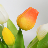 Buket Tulip PU Sentuhan Asli Grosir Langsung Pabrik, Multi Warna, Bunga Tiruan Custom untuk Dekorasi Rumah dan Pernikahan
