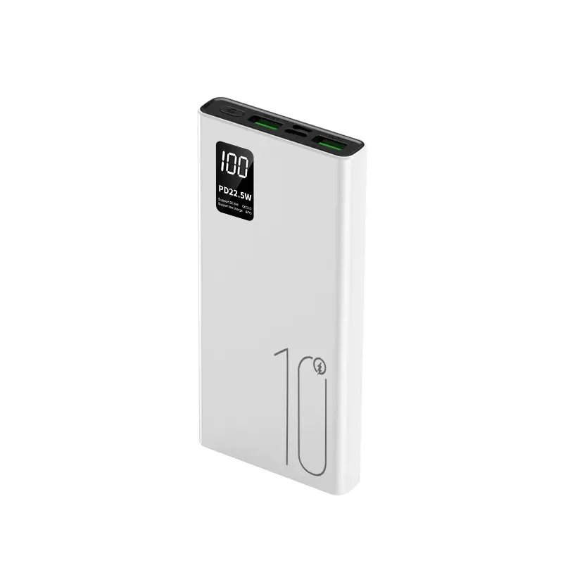 Linterna Led Cargadores móviles rápidos 10000 Mah Banco de energía portátil de 10000 Mah para Teléfono Celular con luz de función