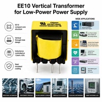 Transformateur haute fréquence de petite taille, transformateur à noyau de ferrite EE10, transformateurs flyback EE13, EE16, EE19