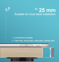Station de charge sans fil cachée magnétique de conception étanche pour iPhone 14/13 pour Samsung pour la charge longue distance Galaxy 15W