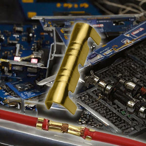 ขั้วต่อสายไฟแบบ U คู่ชุบทองแดง DJ453 สำหรับเชื่อมต่อสายไฟในรถยนต์ ขั้วต่อแบบ Crimp สำหรับสัญญาณเสียงและวิดีโอ  ขนาดเล็ก - Product Image 3