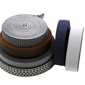Custom jacquard fabric logo elastic waistband manufacturer jacquard elastic band factory for woven flat home textile <b>webbing</b> - Product Image 1