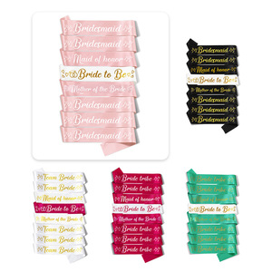 Set of 8 Satin <b>Bride</b> to Be and Team <b>Bride</b> Bridesmaid <b>Bride</b> Tribe <b>Sash</b> Hen Night Bachelorette Party Bridal Maid of Honor <b>Sash</b> - Product Image 6