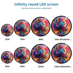 Écran LED rond P2 d'intérieur, diamètre 1m, pour stands d'exposition, publicité, utilisation en centre commercial avec Ethernet/WiFi - Product Image 6