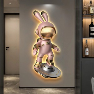 Vendita calda moderno astronauta di lusso ragazzino camera da letto sfondo da parete squisitamente intagliato decorazione per la casa arte pittura a LED - Product Image 1