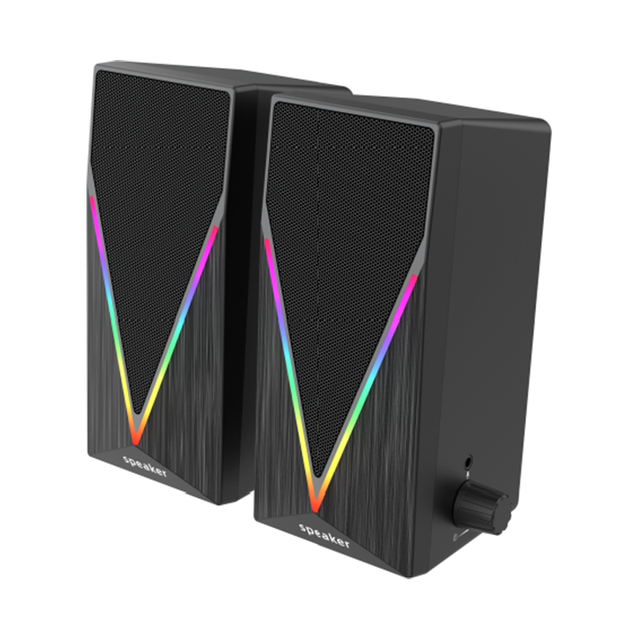 Computer Speakers Desktop Computer Color Backlight External Microphone Audio Jack Wired Gaming Desktop Custom Gaming Speakers