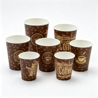 Gobelet en papier jetable, imperméable, à paroi simple, biodégradable, design personnalisé, pour expresso