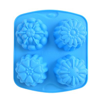 Moule à gâteau en silicone 4 grottes avec outil de cuisson au nouveau design élégant