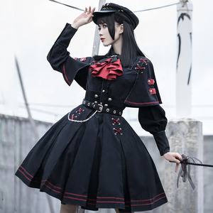 Vestidos de Lolita de Lujo, Estilo Gótico Vintage, para <span class=keywords><strong>Adolescentes</strong></span> y Mujeres, <span class=keywords><strong>Disfraces</strong></span> Negros para Fiestas, Cosplay, <span class=keywords><strong>Halloween</strong></span>, para Chicas - Product Image 4
