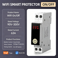Interrupteur marche/arrêt 90V-300V, disjoncteur intelligent WiFi Tuya, mini compteur de puissance, prend en charge la commande vocale et la commande à distance par application